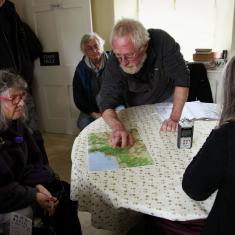 Adam explaining a map to us Adam explaining a map to us