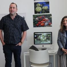 Head Gardener and Barbara Santi at opening